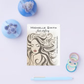 レトロの縮れ毛のヘアスタイリングブランディング チラシ (シングル)