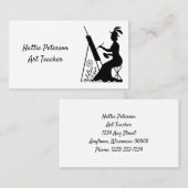 レトロの美術教師の名刺 名刺 (正面/裏面)