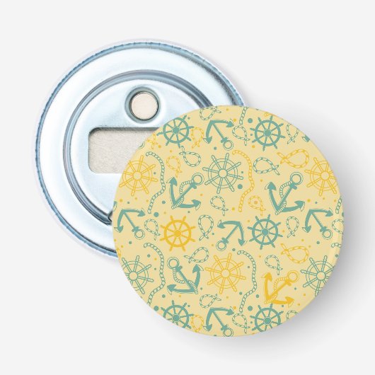 レトロの背景(いかり、ロープ) 栓抜き (正面)