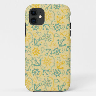 レトロの背景(いかり、ロープ) iPhone 11 ケース