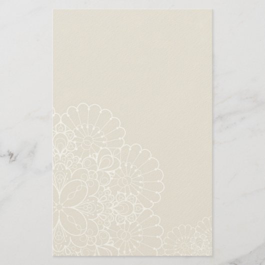 レトロの背景(レースオーナメント) 便箋 (正面)