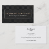 レトロの自動詳細と自動体の修市松模様に復 名刺 (正面/裏面)