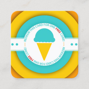 レトロの自由なアイスクリームコーンのクーポン 割引カード