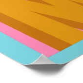 レトロの色とレタリングの文字'M' ポスター (角)