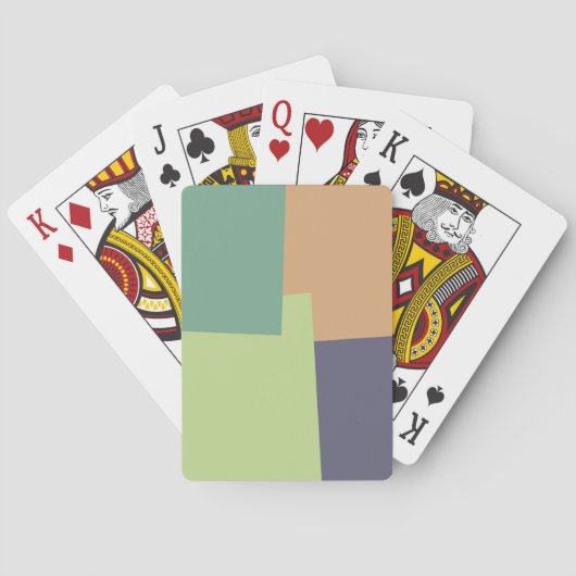 レトロの色のジオメトリパターン#4 トランプ (裏面)