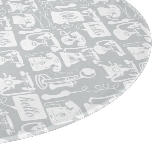 レトロの色の電話パターン カッティングボード (角)