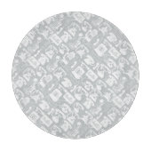 レトロの色の電話パターン カッティングボード (正面)