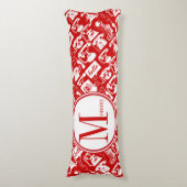 レトロの色の電話パターン ボディピロー (正面縦)