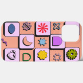 レトロの色パターパーソナライズされたンの大文字と小文字を区別するiPhone Case-Mate iPhoneケース (裏面 (横))