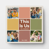 レトロの色ブロックこれは米国の引用文4フォトコラージュ フォトプラーク (正面)