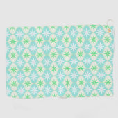 レトロの花とデイジー砂時計型 ゴルフタオル (横)