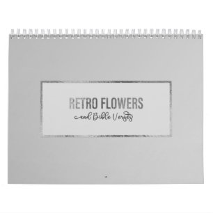 レトロの花と聖書の詩 カレンダー