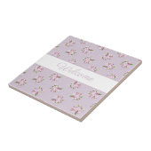 レトロの花のかわいらしいパターン タイル (側面)