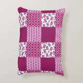 レトロの花のスカルの水玉模様 アクセントクッション (裏面(縦))