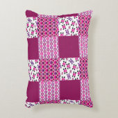 レトロの花のスカルの水玉模様 アクセントクッション (正面(垂直))