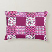 レトロの花のスカルの水玉模様 アクセントクッション (裏面)