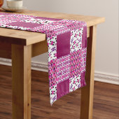 レトロの花のスカルの水玉模様 ショートテーブルランナー (インサイチュ)