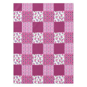 レトロの花のスカルの水玉模様 テーブルクロス (正面)