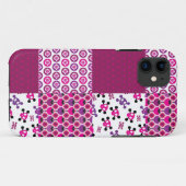 レトロの花のスカルの水玉模様 Case-Mate iPhoneケース (裏面(横))