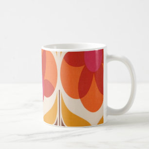 レトロの花のデザイン コーヒーマグカップ