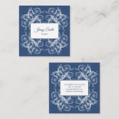 レトロの花のバロック スクエア名刺 (正面/裏面)