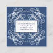 レトロの花のバロック スクエア名刺 (裏面)