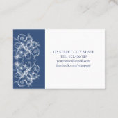 レトロの花のバロック 名刺 (裏面)