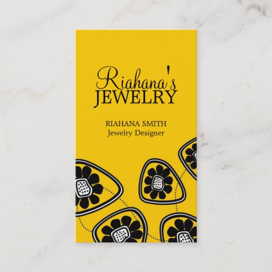 レトロの花の名刺 名刺 (正面)