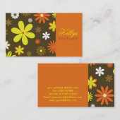 レトロの花の名刺 名刺 (正面/裏面)