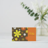 レトロの花の名刺 名刺 (スタンド正面)