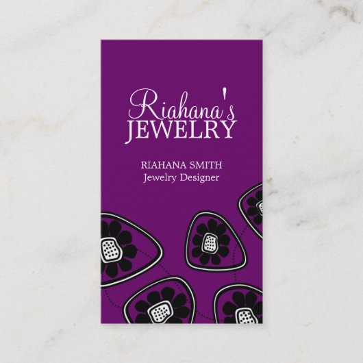 レトロの花の名刺 名刺 (正面)