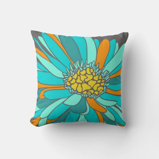 レトロの花の枕 クッション (正面)