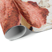 レトロの花の生地の印刷物 ラッピングペーパー (ロールコーナー)