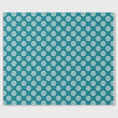 レトロの花の継ぎ目のないパターン白 ラッピングペーパー (フラット)