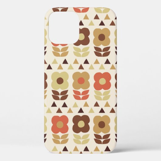 レトロの花の継ぎ目のない模様 Case-Mate iPhoneケース (裏面)