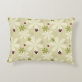 レトロの花の背景 アクセントクッション (裏面)