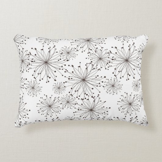 レトロの花の背景 アクセントクッション (正面)