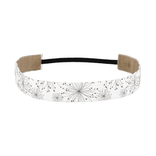 レトロの花の背景 アスレチックヘッドバンド (正面)