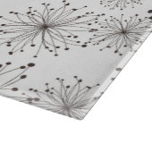 レトロの花の背景 カッティングボード (角)