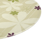 レトロの花の背景 カッティングボード (角)