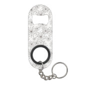 レトロの花の背景 キーホルダー栓抜き (裏面)