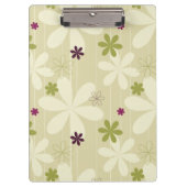 レトロの花の背景 クリップボード (正面)