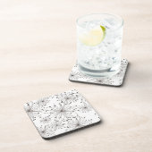 レトロの花の背景 コースター (右側)