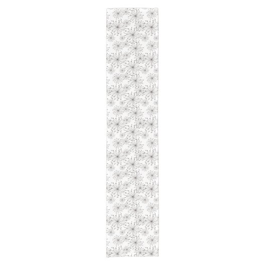 レトロの花の背景 ショートテーブルランナー (正面)