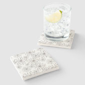 レトロの花の背景 ストーンコースター (横)