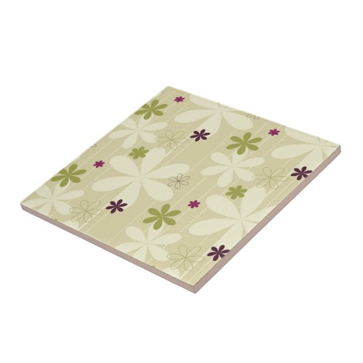 レトロの花の背景 タイル (側面)