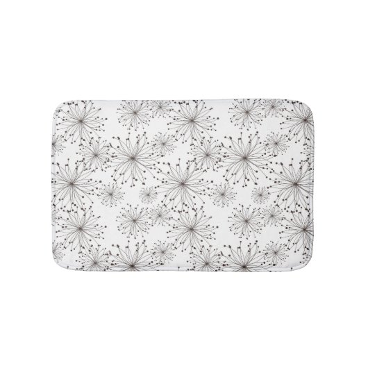 レトロの花の背景 バスマット (正面)
