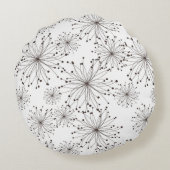 レトロの花の背景 ラウンドクッション (裏面)