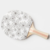 レトロの花の背景 卓球ラケット (横)