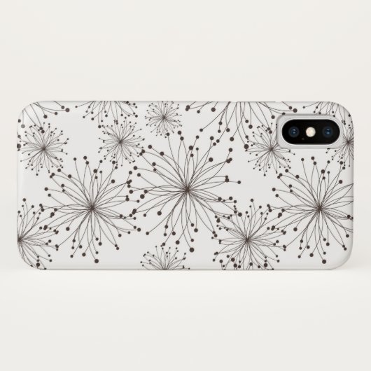 レトロの花の背景 Case-Mate iPhoneケース (裏面(横))